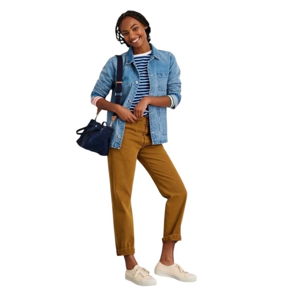 Alex Mill Jeans Women 8 Thompson Straight Leg Golden Khaki Crop High Rise Preppy